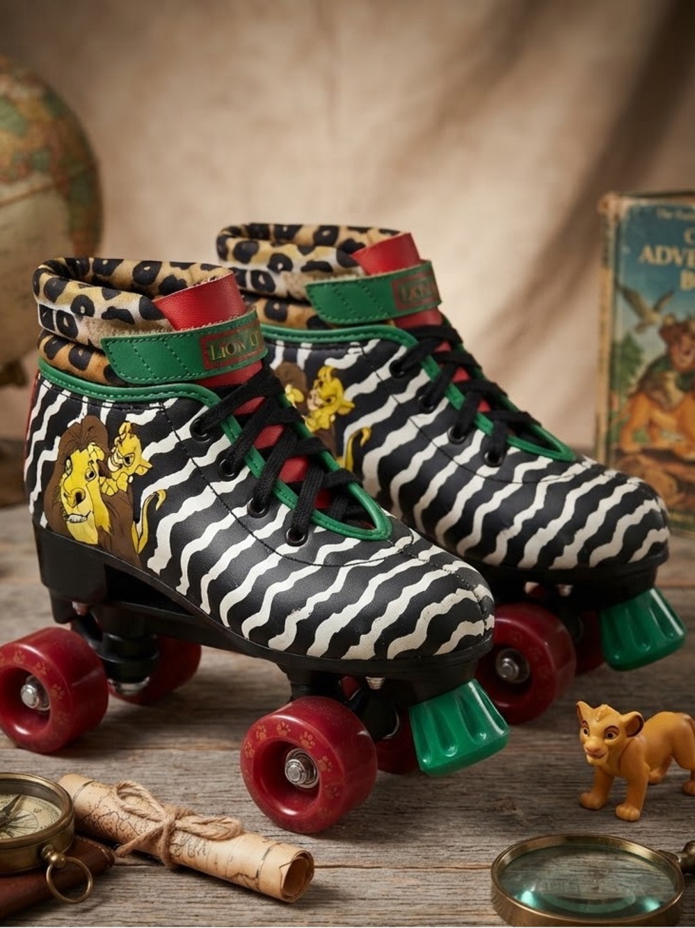 Vintage 1994 Disney "The Lion King" kids' roller skates size 3 Brookfield